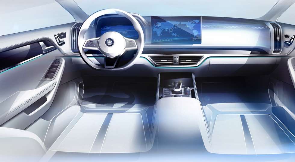 BYD опублікувала фотографії салону нового кросовер Tang
