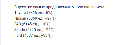 Продажі легковиків в Росії в жовтні зросли на 17,3%